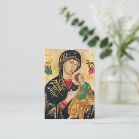 Theotokos Christuskind Zwangerschap Gebedskaart Plaatskaartje (Staand voorkant)