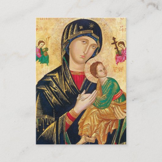 Theotokos Christuskind Zwangerschap Gebedskaart Plaatskaartje (Voorkant)