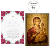 Theotokos en Christ Kind Zwangerschap Gebed Kaart Plaatskaartje