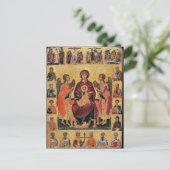 Theotokos en Christus Kind gekroond tot orthodox i Briefkaart (Staand voorkant)