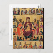 Theotokos en Christus Kind gekroond tot orthodox i Briefkaart (Voorkant / Achterkant)