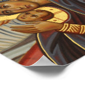 Theotokos en Christuskind Orthodox Icon Poster (Hoek)