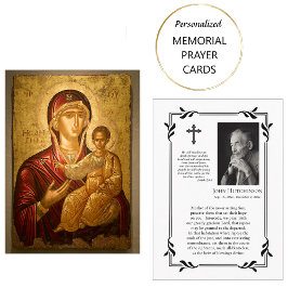 Theotokos en de Christ Child Funeral Prayer Kaart Plaatskaartje