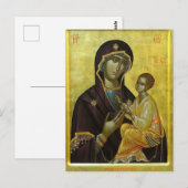 Theotokos en de Christ Child Gold achtergrond Briefkaart (Voorkant / Achterkant)