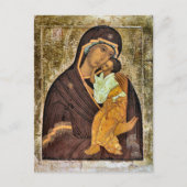 Theotokos en het Christuskind-icoon Briefkaart (Voorkant)