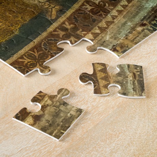 Theotokos en het Christuskind met engelen Icoon Legpuzzel (Zijkant)