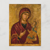 Theotokos en het Christuskind Orthodox Christelijk Briefkaart (Voorkant)