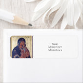 Theotokos en het Christuskind-orthodoxe icoon Etiket (Insitu)