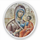 Theotokos en het Christuskind-orthodoxe icoon Sticker (Voorkant)