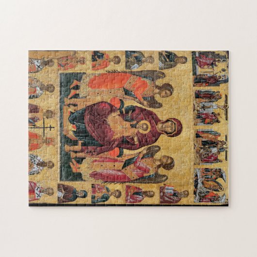 Theotokos en het icoon van het Christuskind Legpuzzel (Horizontaal)