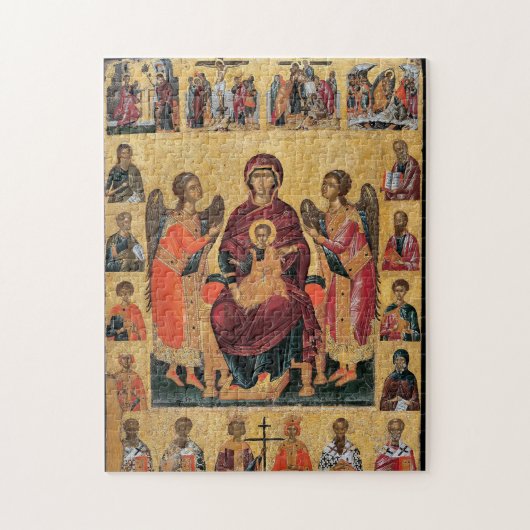 Theotokos en het icoon van het Christuskind Legpuzzel (Verticaal)