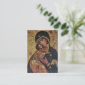 Theotokos en het Kind Christus Begrafenis Kaart Plaatskaartje (Staand voorkant)