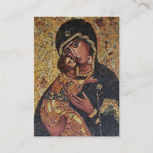 Theotokos en het Kind Christus Begrafenis Kaart Plaatskaartje (Voorkant)