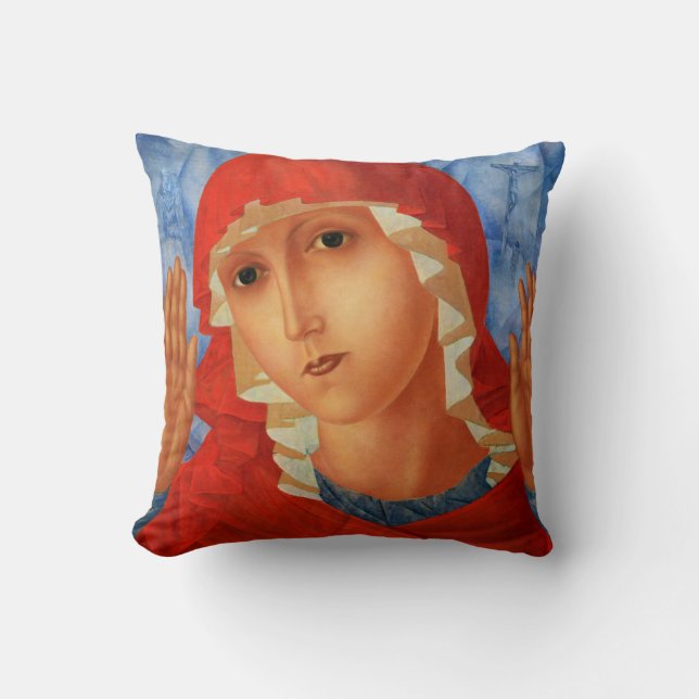 Theotokos Kussensloop Kussen (Voorkant)