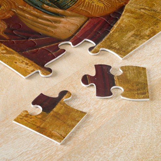 Theotokos (Maagd Maria) en het icoon van Christus Legpuzzel (Zijkant)
