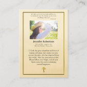 Theotokos (Maagd Maria) Kaart van het begrafenisge Plaatskaartje (Achterkant)