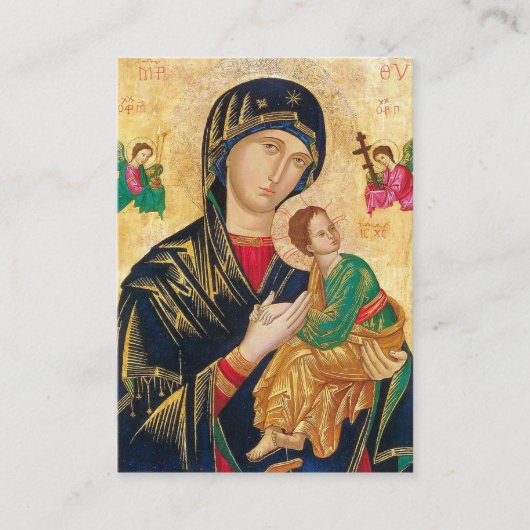 Theotokos (Maagd Maria) Kaart van het begrafenisge Plaatskaartje (Voorkant)