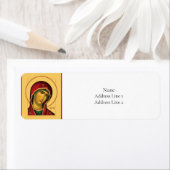 Theotokos (Maagd Maria) Orthodox Christelijk icoon Etiket (Insitu)