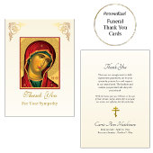 Theotokos Maagd Maria Orthodoxe Christelijke Begra Bedankkaart