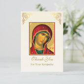 Theotokos Maagd Maria Orthodoxe Christelijke Begra Bedankkaart (Staand voorkant)