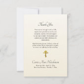 Theotokos Maagd Maria Orthodoxe Christelijke Begra Bedankkaart (Achterkant)