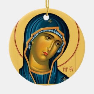 Theotokos (Maagd Maria) Orthodoxe Christelijke Ico Keramisch Ornament