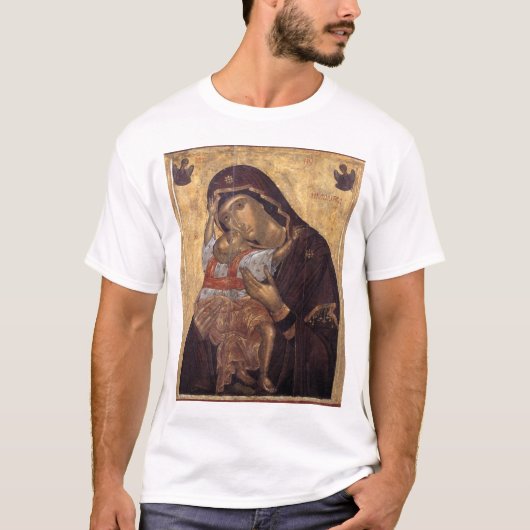 Theotokos met Christus Kind T-shirt (Voorkant)