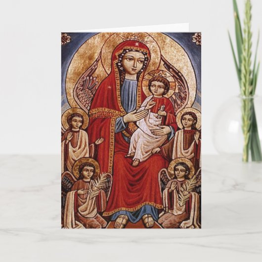 Theotokos met het Kind van Christus Kaart (Voorkant)