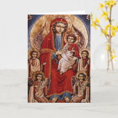 Theotokos met het Kind van Christus Kaart (Gele Bloem)