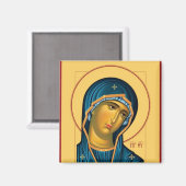 Theotokos orthodox Christelijk icoon Magneet (Voorkant / Achterkant)