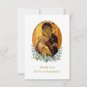 Theotokos van de Russisch-orthodoxe begrafenis Bedankkaart (Voorkant)