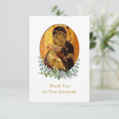 Theotokos van de Russisch-orthodoxe begrafenis Bedankkaart (Staand voorkant)