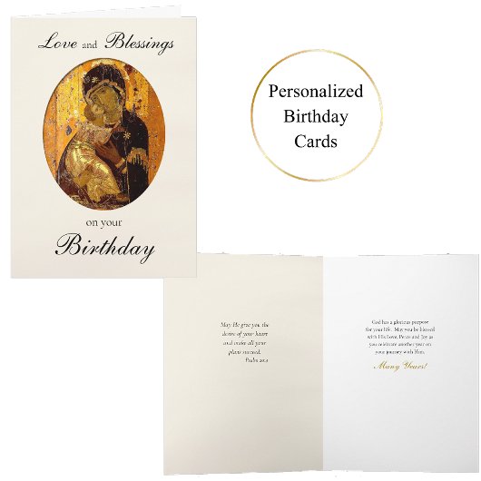 Theotokos van Vladimir Icon Orthodoxe Verjaardag K Kaart