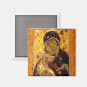 Theotokos van Vladimir orthodox Christelijk icoon Magneet (Voorkant / Achterkant)