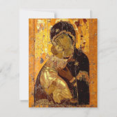 Theotokos van Vladimir Orthodox Christelijke Begra Bedankkaart (Voorkant)