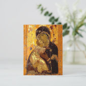 Theotokos van Vladimir Orthodox Christelijke Begra Bedankkaart (Staand voorkant)
