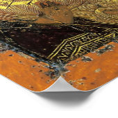 Theotokos van Vladimir Orthodox Icon Print (Hoek)