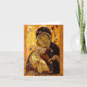 Theotokos van Vladimir Pascha (Pasen) Kaart