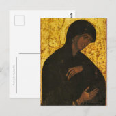 Theotokos van Vysotsky Chin Orthodox Icon Briefkaart (Voorkant / Achterkant)