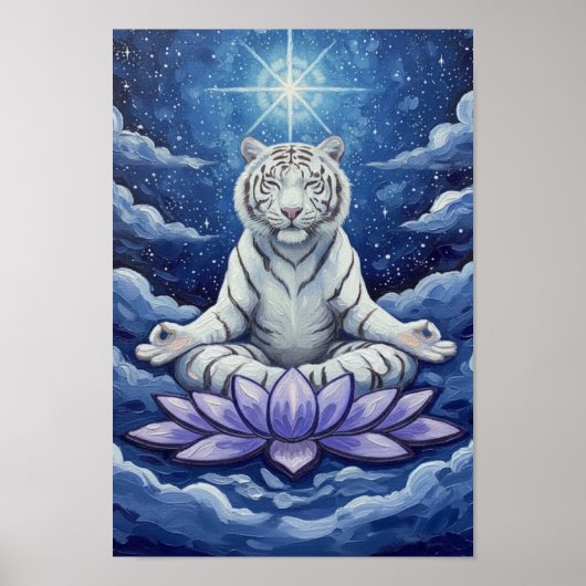 ThePath2Peace:ZenWhiteTiger Poster (Voorkant)
