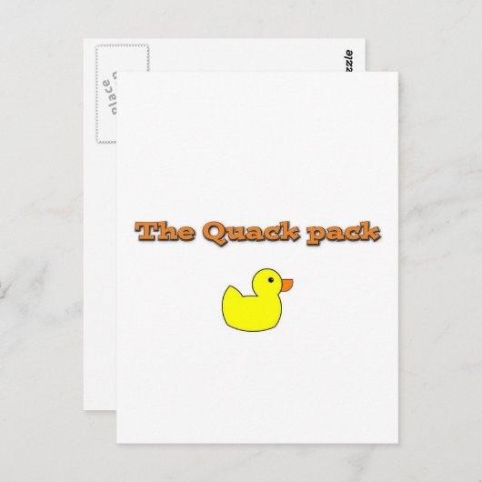 thequackpack.png briefkaart (Voorkant / Achterkant)