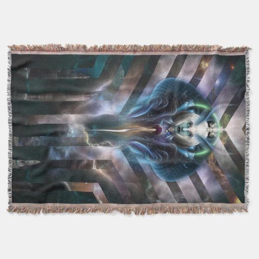 Thera Etheral Queen of Galaxy Throw Blanket Deken (Voorkant)