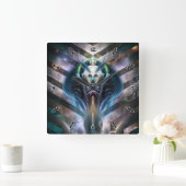 Thera Etheral Queen of Galaxy Wall Clock Vierkante Klok (Huis)