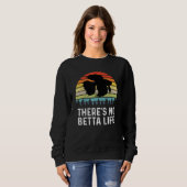 Thera No Betta Life Retro Betta Fish Betta Trui (Voorkant volledig)