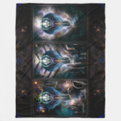 Thera Queen Fractal Trilogy 2XFrame Fleece Deken (Voorkant)