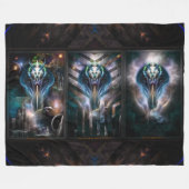 Thera Queen Fractal Trilogy 2XFrame Fleece Deken (Voorkant (Horizontaal))