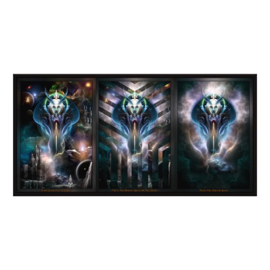 Thera Queen Fractal Trilogy 2XFrame Foto Afdruk (Voorkant)
