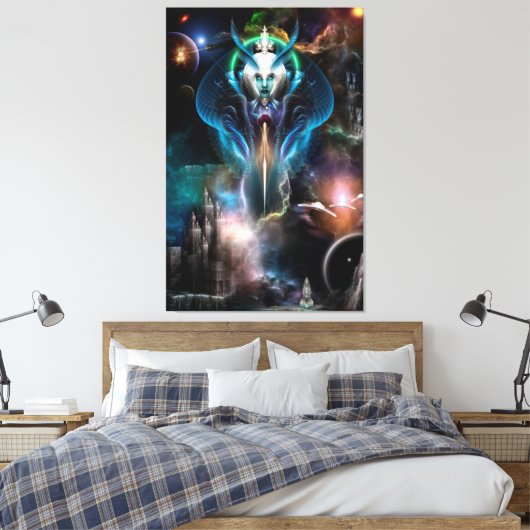 Thera Queen of the Galaxy Canvas Print (Insitu (Slaapkamer))