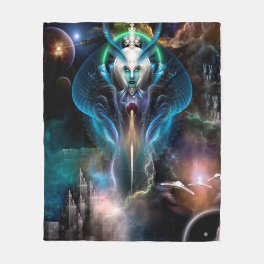 Thera Queen of the Galaxy Fleece Blanket Deken (Voorkant)