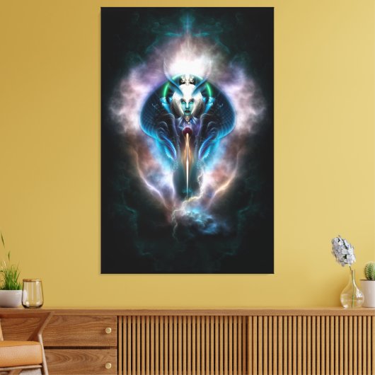 Thera The Etheral Queen Wrapped Canvas (Insitu (Woonkamer))